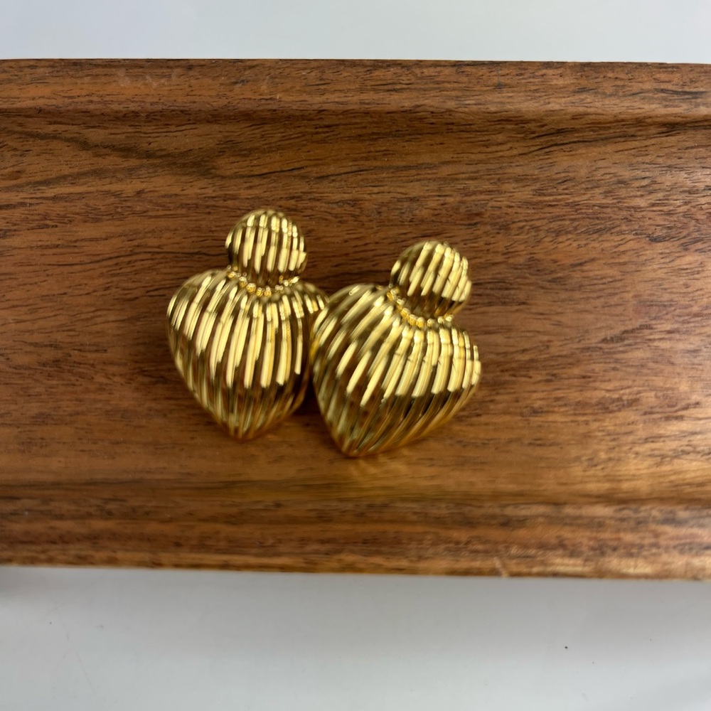 stainless steel heart earrings